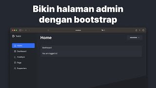 Bikin halaman admin dengan Bootstrap - Bikin Web Traktir