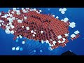 Explosion d'une île avec des tnt
