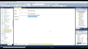 How to make a form validation in asp .net c# using visual studio