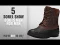 Top 10 Sorel Snow Boots Men [ Winter 2018 ]: Sorel Men's Cheyanne II Snow Boot, Tobacco, Black, 13 D