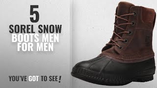 Top 10 Sorel Snow Boots Men [ Winter 2018 ]: Sorel Men's Cheyanne II Snow Boot, Tobacco, Black, 13 D