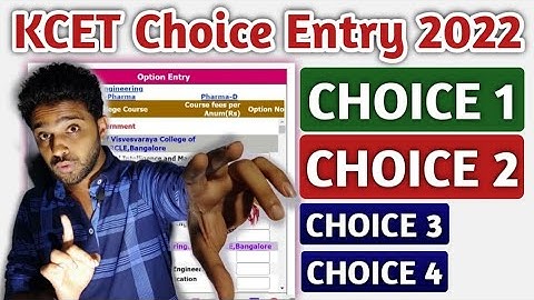 KCET 2022 - WHAT IS KCET CHOICE ENTRY 2022? | HOW TO DO KCET CHOICE FILLING? | KANNADA