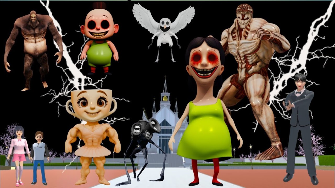 Yuta Mio Panik Pernikahan Diserang Anomali Hamood Habibi di Kota Sakura | #sakuraschoolsimulator 