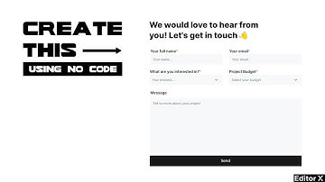 How To Create A Custom Contact Form In Editor X - NOCODE