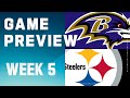 Baltimore Ravens vs. Pittsburgh Steelers | 2023 Week 5 Game Preview