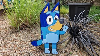 Bluey Cartoon Character routed out on recycled pine..router project.