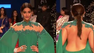Sonam Kapoors Bold Backless Ramp Walk At Iijw 2015.