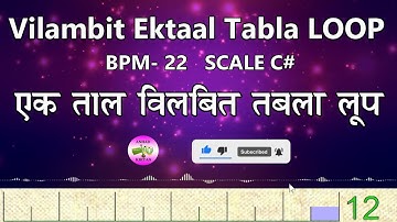 Vilambit Ektaal Tabla LOOP | BPM 22 | SCALE C# | ANHAD KIRTAN