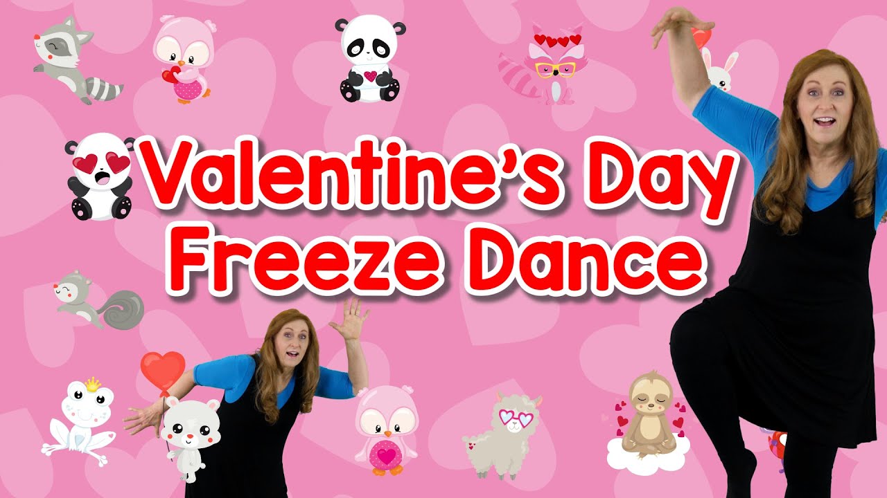 Valentine's Day FREEZE DANCE ❤ Movement Activity ❤Brain Break ❤Kids  Workout❤ Sing Play Create 