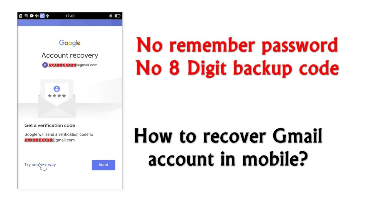 How to recover a Gmail account without the phone number and backup codes?