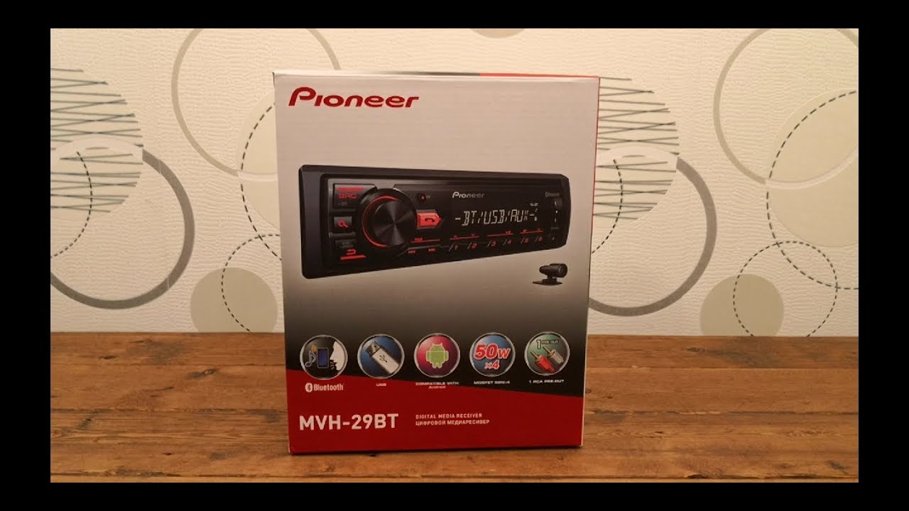 PIONEER MVH-29 BT USB/bluetooth autóhifi fejegység - YouTube