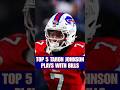 Top 5 Taron Johnson Plays with Buffalo Bills 🏈