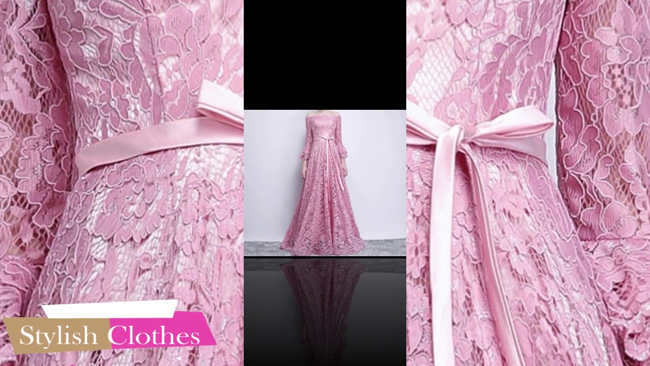 pink bridesmaid dresses - long evening dresses 2017  -  prom dress - YouTube