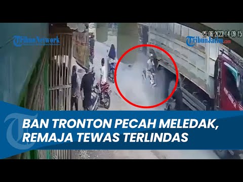 HENDAK NYALIP, Ban Tronton Pecah MELEDAK, Remaja di Bogor Tewas Terlindas