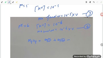 equal volumes of solution PH value 1,3,5,6 are mixed with each other the pH of resulting solution