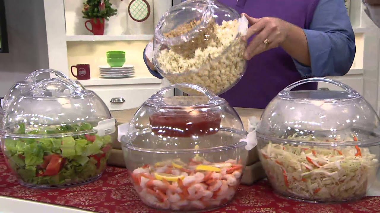 Iced Up Salad on Ice Bowl with Locking Lid on QVC YouTube