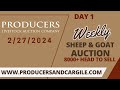 2/27/2024 - Part 2 - Day 1 - Sheep & Goat Auction - Producers Livestock Auction Company