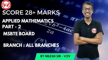 Basic Mathematics | FY DIPLOMA | SEM 1- Exam Session | Lecture - 2 | V2V EdTECH LLP | Nilesh Sir