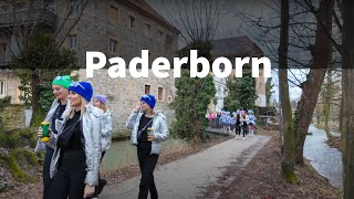 Падерборн, Германия. Пешеходная экскурсия по городу во время праздника! 4К