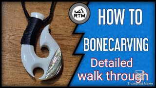 How to create a Bonecarving with Paua inlay