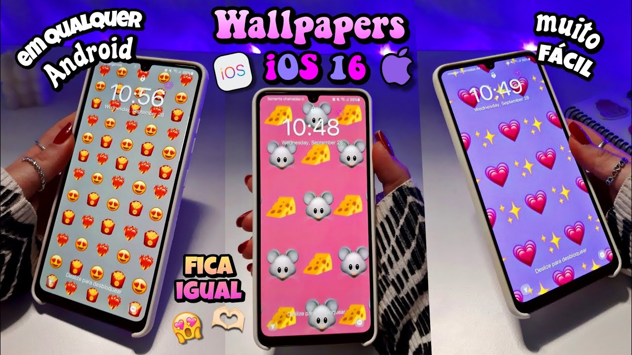 WALLPAPER DE EMOJI NO ANDROID | IOS 16