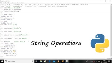 #7 Python 3.8 Programming Tutorial | String Literals Part-2 (String Operations)