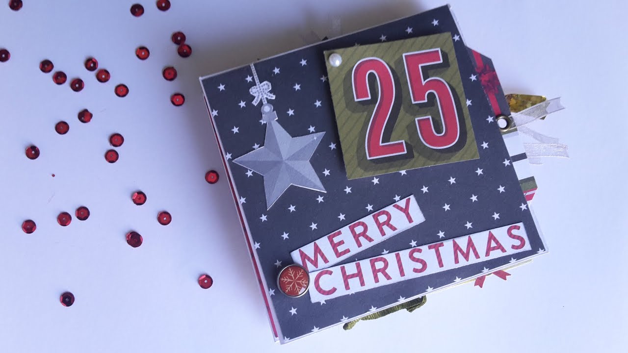 Mini-álbum Scrapbooking: Acordeón Navidad scrapbook paper