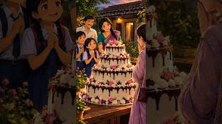 “She Took a Huge Cake Order… But Could She Really Make It 😱🎂 #90s life# Ghibli asmr #shorts