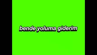 Bende yoluma giderim/ben yolumu kalbinde buldum (yeşil ekran) Lyrics şartlar açıklamada Resimi