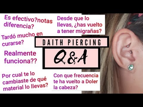 Vídeo: Daith Piercing Pain: Qué Esperar, Tiempo De Curación Y Más