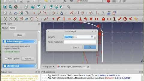 FreeCAD 0.16 Korbbogen parametric vessel model tutorial
