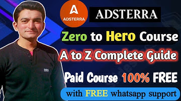 Adsterra Complete Course | Adsterra Direct Link Earning | Adsterra Course For Beginners