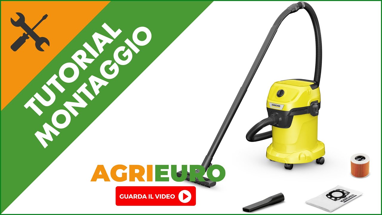 Bidone Aspiratutto Karcher WD 3 V-17/4/20: montaggio 