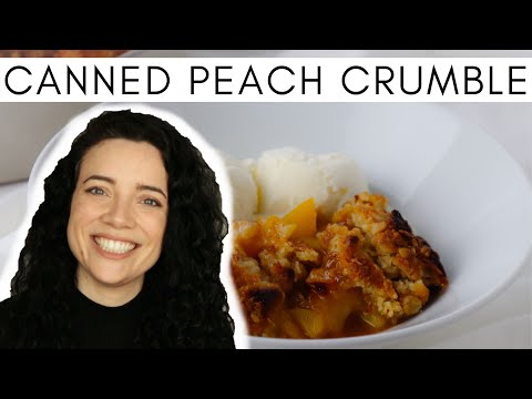 Canned Peach Winter Crumble | How to make Fruit Crumble | peach crumble with canned peaches