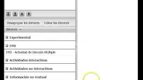 Agrupar, desagrupar, seleccionar y deseleccionar iDevices en eXeLearning