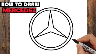 HOW TO DRAW MERCEDES LOGO | EASY STEP-BY-STEP TUTORIAL