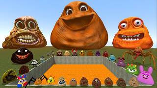 SPARTANKICK vs All 3D POU BOU'S REVENGE in Giant Lava Pit! (GMod Funny Battle) screenshot 4