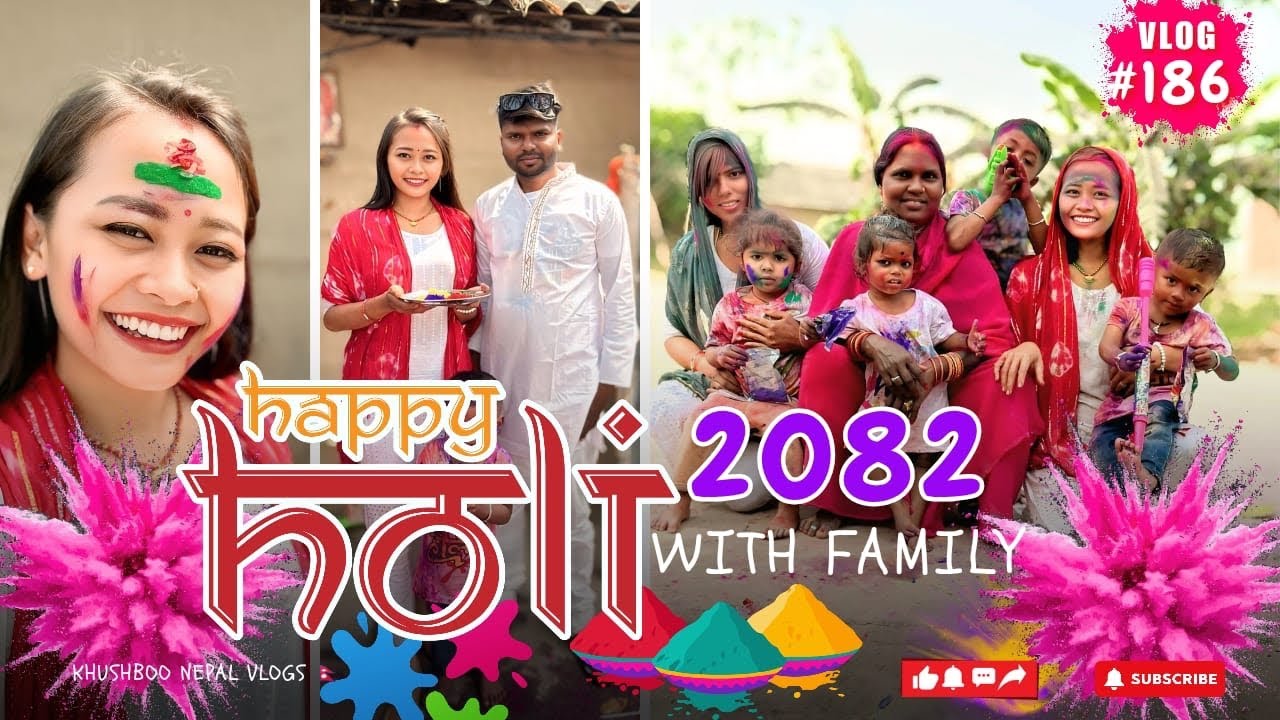 #vlog186 Bahagianya Main Holi Di Nepal❗️ Penuh Warna Bersama Keluarga & Tetangga 🌈
