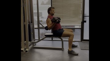 DB Bicep Curl: Lat Pulldown Supported
