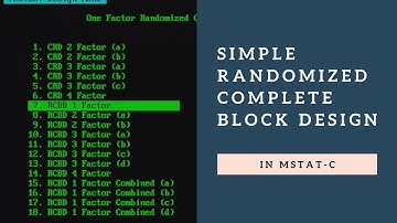 Data Analysis of Randomized Complete Block Design in MSTAT C