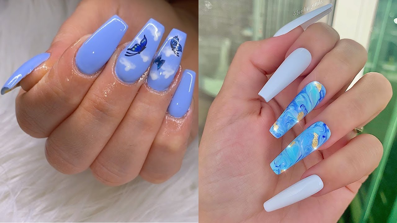 Cute Blue Nail Art Design, Pretty Nails HD wallpaper | Pxfuel