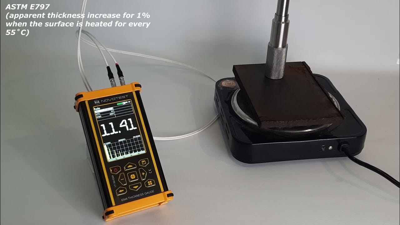High surface temperature thickness measurement with novotest ut 3m ema