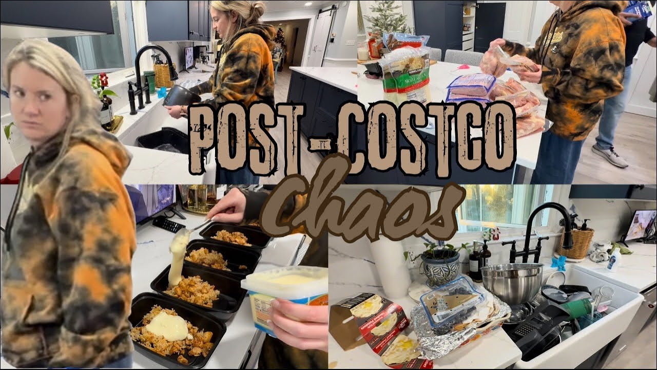 Уборка, мытье посуды и еженедельная подготовка в Costco.