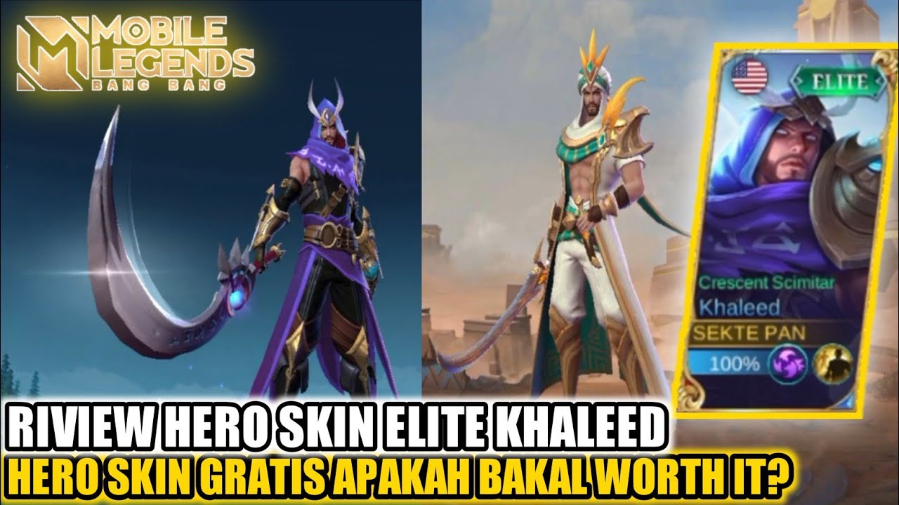 RIVIEW SKIN ELITE KHALEED CRESCENT SCIMITAR - GAMEPLAY TUTORIAL KHALEED