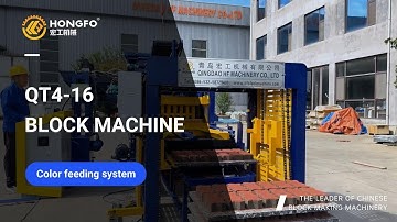 HF Machinery QT4-16 Coloured pavement brick #blockmakingmachine #fullyautomaticbrickmakingmachine