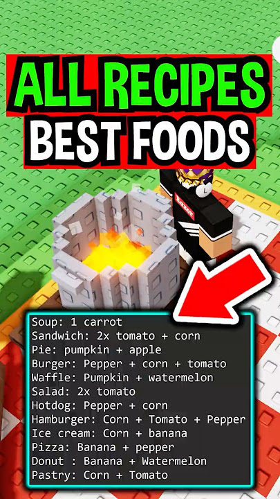 BEST COOKING RECIPES in Roblox Grow a Garden..