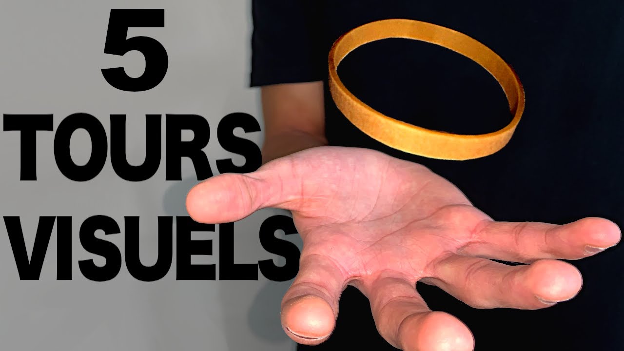 5 VISUAL RUBBER BAND MAGIC TRICKS (Revealed) ! 