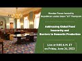 Member Forum: "Addressing Global Food Insecurity and Barriers to Domestic Production"