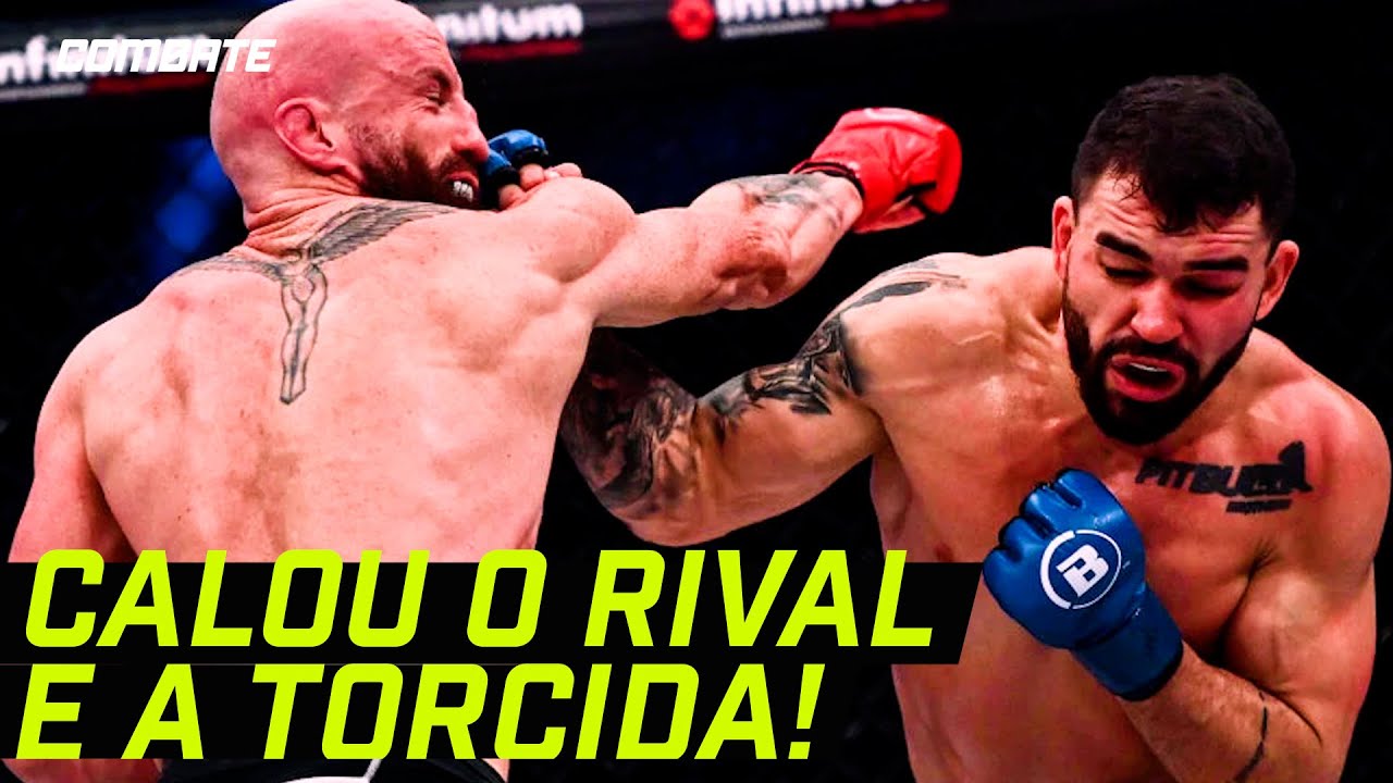 PATRICKY PITBULL CALA TORCIDA E NOCAUTEIA RIVAL PARA FATURAR TÍTULO | BAÚ DO COMBATE | Combate.globo