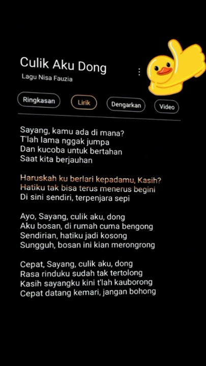 Lirik lagu culik aku dong